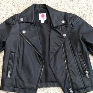 EUC Faux leather biker jacket